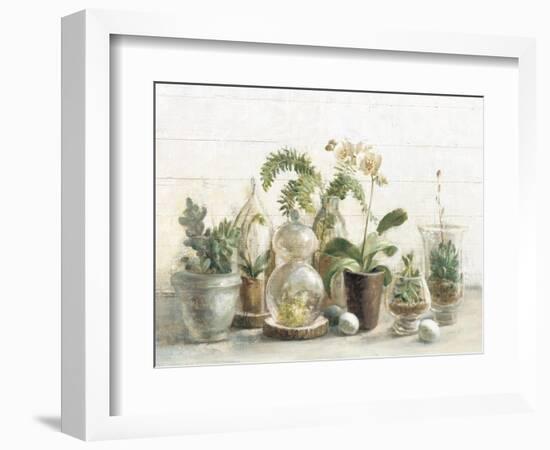 Greenhouse Orchids on Shiplap-Danhui Nai-Framed Premium Giclee Print