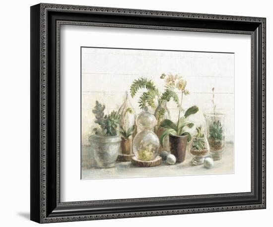 Greenhouse Orchids on Shiplap-Danhui Nai-Framed Premium Giclee Print