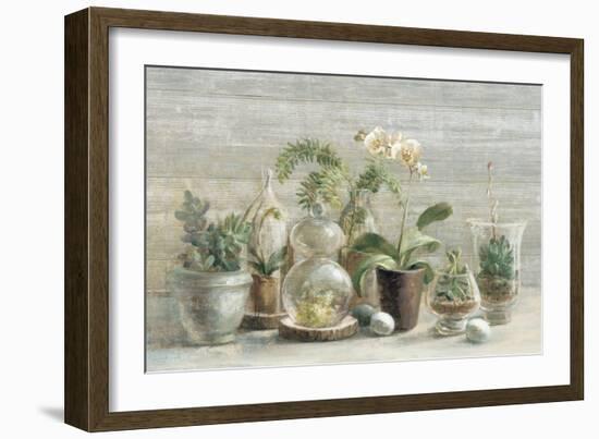 Greenhouse Orchids on Wood-Danhui Nai-Framed Premium Giclee Print