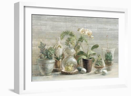 Greenhouse Orchids on Wood-Danhui Nai-Framed Premium Giclee Print