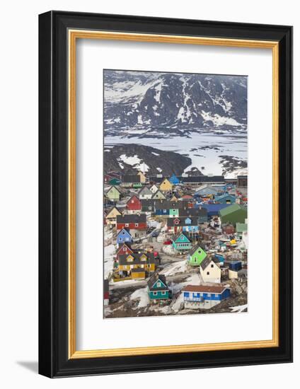 Greenland, Disko Bay, Ilulissat, Elevated Town View-Walter Bibikow-Framed Photographic Print