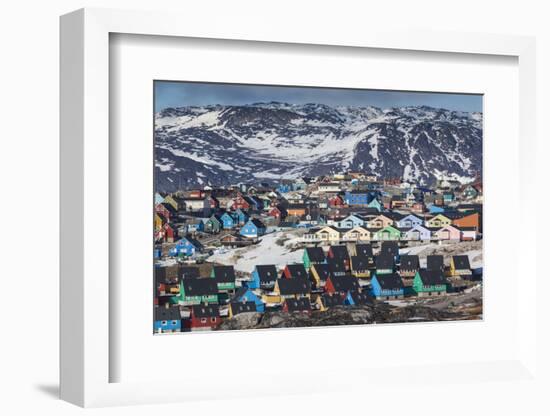 Greenland, Disko Bay, Ilulissat, Elevated Town View-Walter Bibikow-Framed Photographic Print