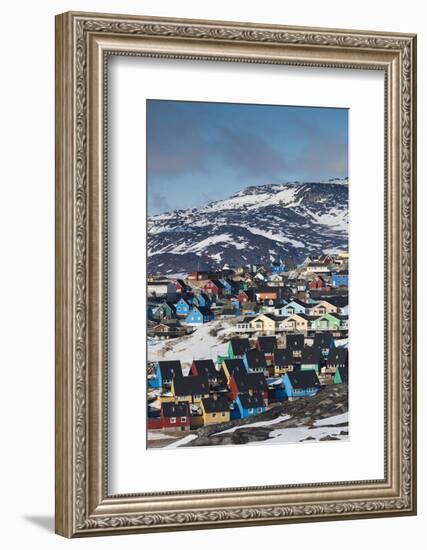 Greenland, Disko Bay, Ilulissat, Elevated Town View-Walter Bibikow-Framed Photographic Print