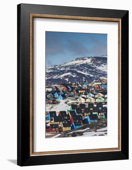 Greenland, Disko Bay, Ilulissat, Elevated Town View-Walter Bibikow-Framed Photographic Print