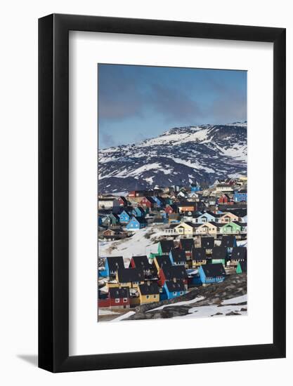 Greenland, Disko Bay, Ilulissat, Elevated Town View-Walter Bibikow-Framed Photographic Print