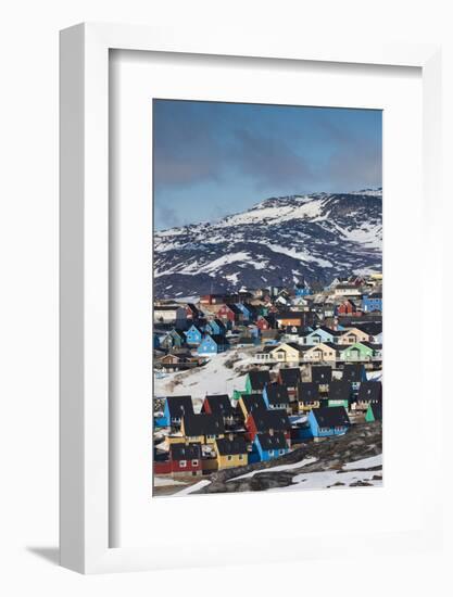 Greenland, Disko Bay, Ilulissat, Elevated Town View-Walter Bibikow-Framed Photographic Print