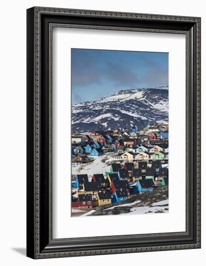 Greenland, Disko Bay, Ilulissat, Elevated Town View-Walter Bibikow-Framed Photographic Print