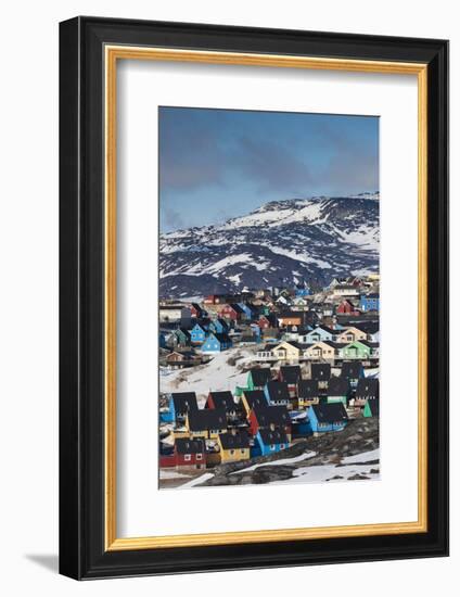 Greenland, Disko Bay, Ilulissat, Elevated Town View-Walter Bibikow-Framed Photographic Print