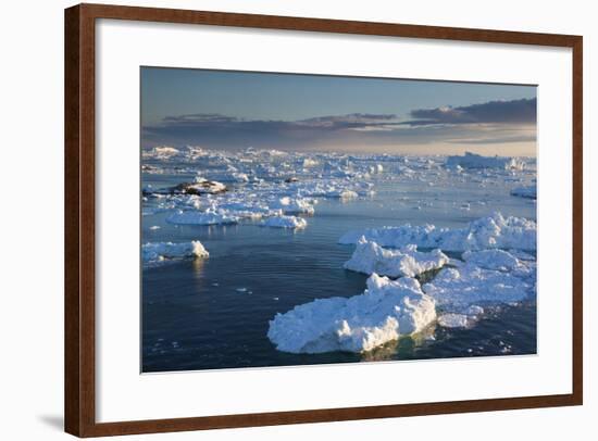 Greenland, Disko Bay, Ilulissat, Elevated View of Floating Ice-Walter Bibikow-Framed Photographic Print