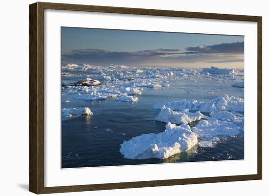 Greenland, Disko Bay, Ilulissat, Elevated View of Floating Ice-Walter Bibikow-Framed Photographic Print