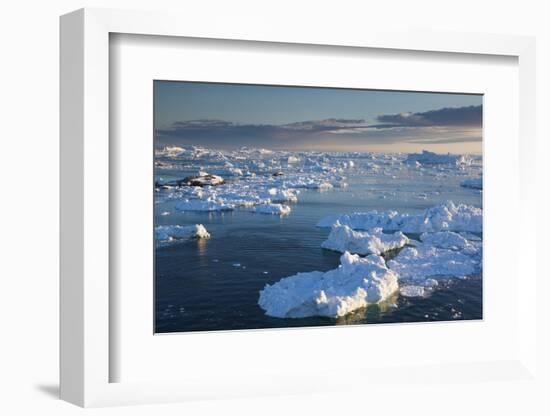 Greenland, Disko Bay, Ilulissat, Elevated View of Floating Ice-Walter Bibikow-Framed Photographic Print