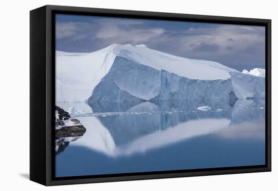 Greenland, Disko Bay, Ilulissat, Elevated View of Floating Ice-Walter Bibikow-Framed Premier Image Canvas