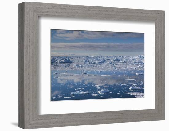 Greenland, Disko Bay, Ilulissat, Elevated View of Floating Ice-Walter Bibikow-Framed Photographic Print