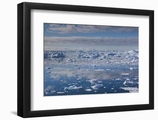 Greenland, Disko Bay, Ilulissat, Elevated View of Floating Ice-Walter Bibikow-Framed Photographic Print