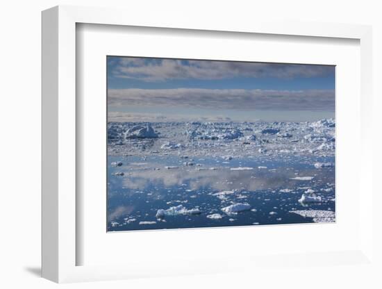 Greenland, Disko Bay, Ilulissat, Elevated View of Floating Ice-Walter Bibikow-Framed Photographic Print