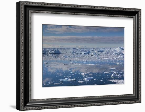 Greenland, Disko Bay, Ilulissat, Elevated View of Floating Ice-Walter Bibikow-Framed Photographic Print