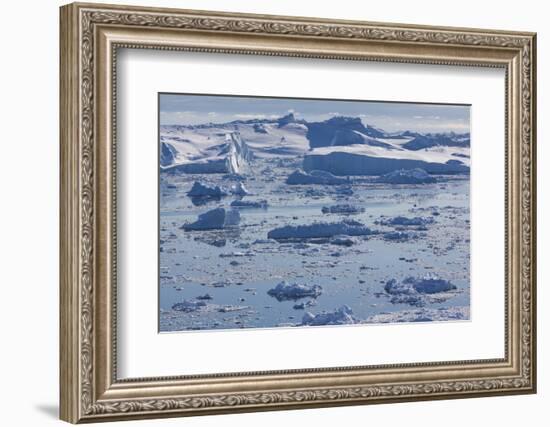 Greenland, Disko Bay, Ilulissat, Elevated View of Floating Ice-Walter Bibikow-Framed Photographic Print