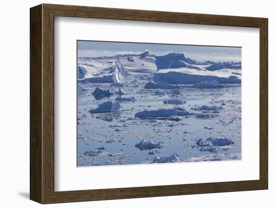 Greenland, Disko Bay, Ilulissat, Elevated View of Floating Ice-Walter Bibikow-Framed Photographic Print
