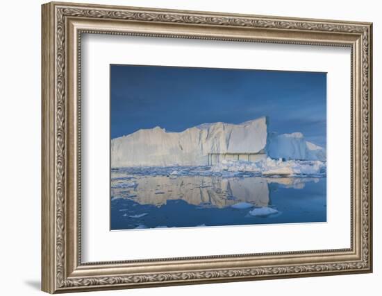 Greenland, Disko Bay, Ilulissat, Floating Ice at Sunset-Walter Bibikow-Framed Photographic Print