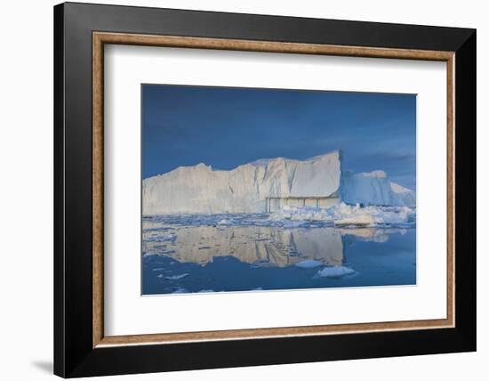 Greenland, Disko Bay, Ilulissat, Floating Ice at Sunset-Walter Bibikow-Framed Photographic Print