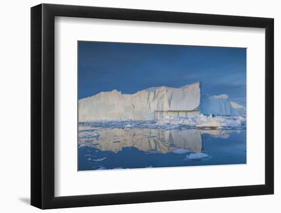 Greenland, Disko Bay, Ilulissat, Floating Ice at Sunset-Walter Bibikow-Framed Photographic Print