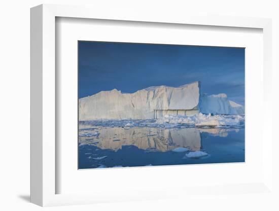 Greenland, Disko Bay, Ilulissat, Floating Ice at Sunset-Walter Bibikow-Framed Photographic Print