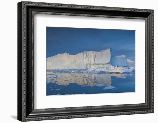 Greenland, Disko Bay, Ilulissat, Floating Ice at Sunset-Walter Bibikow-Framed Photographic Print