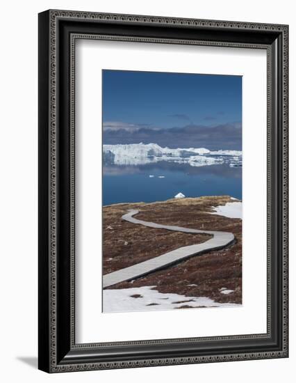 Greenland, Disko Bay, Ilulissat, Sermermiut Ruins Hike, Hiking Walkway-Walter Bibikow-Framed Photographic Print