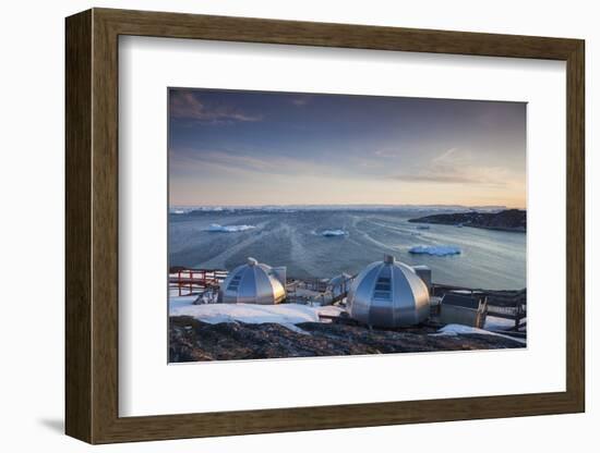 Greenland, Disko Bay, Ilulissat, Waterfront Igloo Houses-Walter Bibikow-Framed Photographic Print