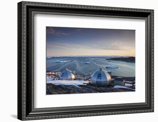 Greenland, Disko Bay, Ilulissat, Waterfront Igloo Houses-Walter Bibikow-Framed Photographic Print