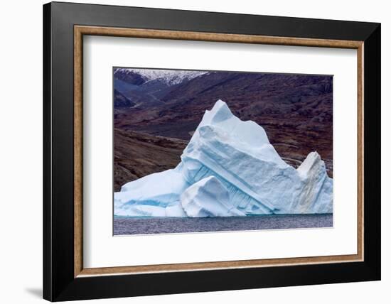 Greenland. East Greenland National Park. Kong Oscar Fjord. Antarctic Sound. Iceberg.-Inger Hogstrom-Framed Photographic Print