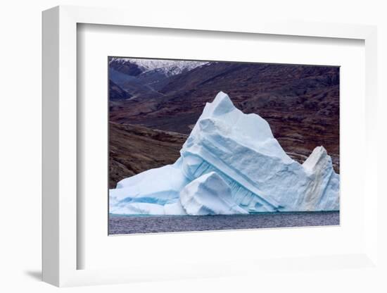 Greenland. East Greenland National Park. Kong Oscar Fjord. Antarctic Sound. Iceberg.-Inger Hogstrom-Framed Photographic Print