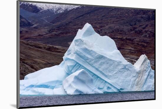 Greenland. East Greenland National Park. Kong Oscar Fjord. Antarctic Sound. Iceberg.-Inger Hogstrom-Mounted Photographic Print