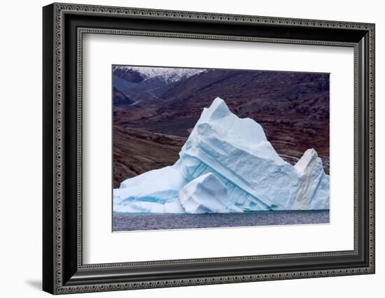 Greenland. East Greenland National Park. Kong Oscar Fjord. Antarctic Sound. Iceberg.-Inger Hogstrom-Framed Photographic Print