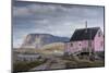 Greenland, Itilleq. Worn pink house.-Inger Hogstrom-Mounted Photographic Print