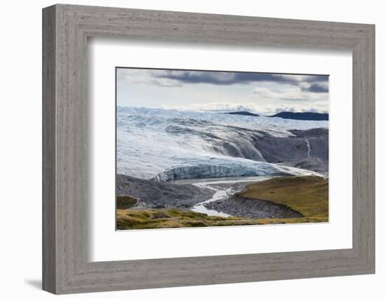 Greenland. Kangerlussuaq. Retreating Russell glacier at the edge of the ice cap.-Inger Hogstrom-Framed Photographic Print