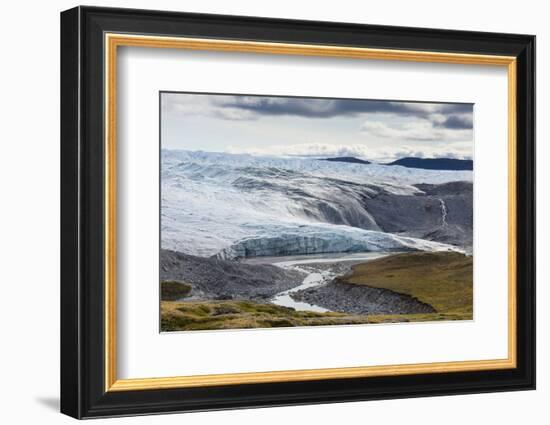 Greenland. Kangerlussuaq. Retreating Russell glacier at the edge of the ice cap.-Inger Hogstrom-Framed Photographic Print