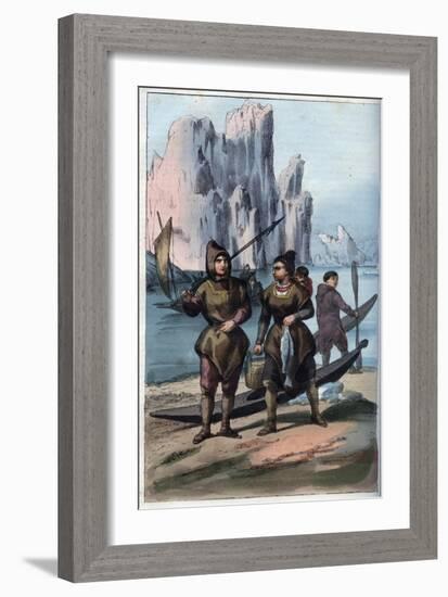 Greenland Men and Women Returning from Fishing-Stefano Bianchetti-Framed Giclee Print