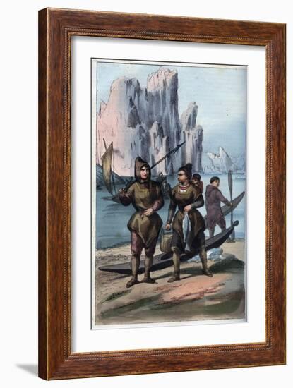 Greenland Men and Women Returning from Fishing-Stefano Bianchetti-Framed Giclee Print