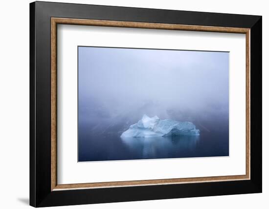 Greenland. Northeast Greenland National Park. Kong Oscar Fjord. Iceberg in dense fog.-Inger Hogstrom-Framed Photographic Print