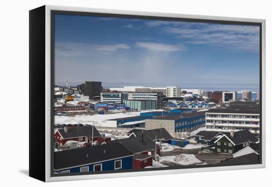 Greenland, Nuuk, Elevated Skyline View-Walter Bibikow-Framed Premier Image Canvas