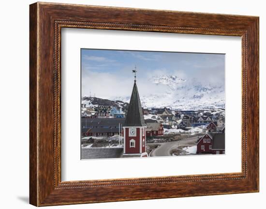 Greenland, Nuuk, Frelsers Kirche Church-Walter Bibikow-Framed Photographic Print