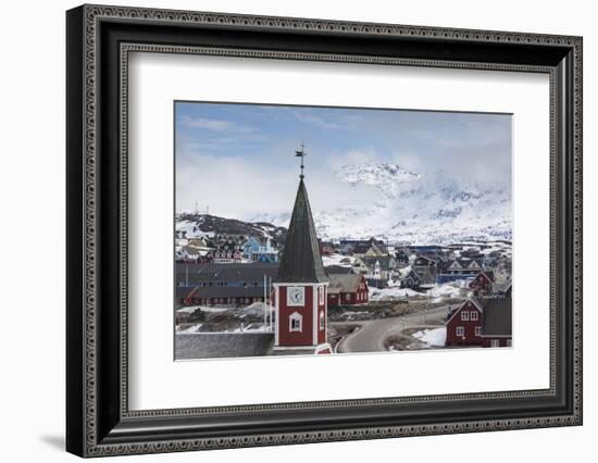 Greenland, Nuuk, Frelsers Kirche Church-Walter Bibikow-Framed Photographic Print