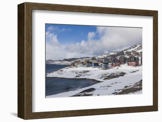 Greenland, Nuuk, Houses of Qinngorput, Newly Developed Suburb-Walter Bibikow-Framed Photographic Print