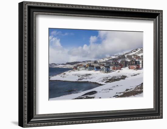 Greenland, Nuuk, Houses of Qinngorput, Newly Developed Suburb-Walter Bibikow-Framed Photographic Print