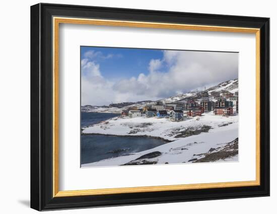 Greenland, Nuuk, Houses of Qinngorput, Newly Developed Suburb-Walter Bibikow-Framed Photographic Print