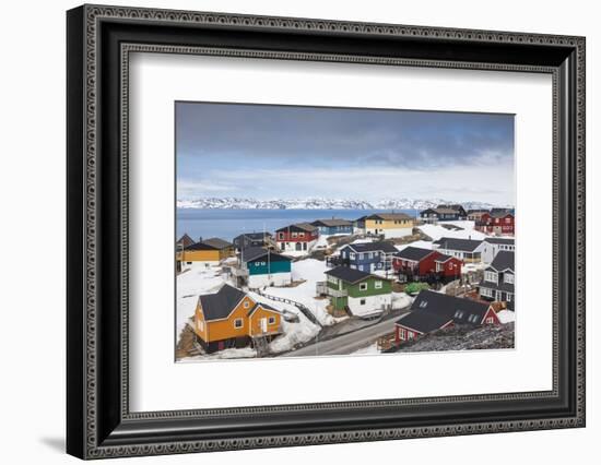 Greenland, Nuuk, Kolonihavn Area, Residential Houses-Walter Bibikow-Framed Photographic Print