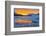 Greenland, Scoresby Sund, Gasefjord. Sunset with icebergs and brash ice.-Inger Hogstrom-Framed Photographic Print