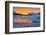 Greenland, Scoresby Sund, Gasefjord. Sunset with icebergs and brash ice.-Inger Hogstrom-Framed Photographic Print