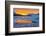 Greenland, Scoresby Sund, Gasefjord. Sunset with icebergs and brash ice.-Inger Hogstrom-Framed Photographic Print